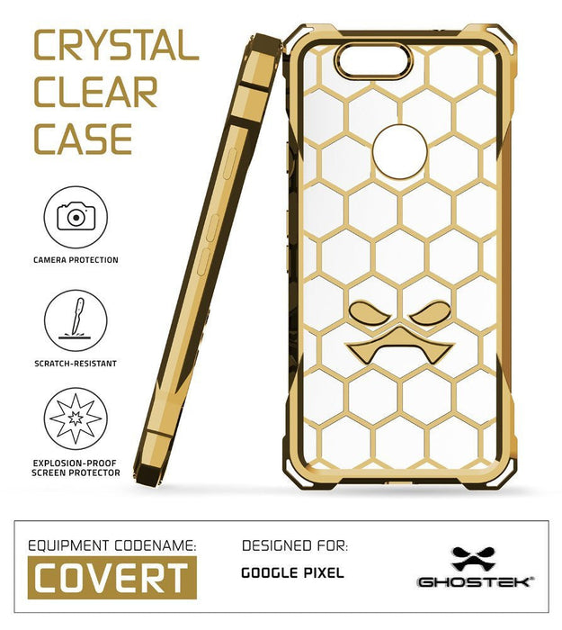 Google Pixel XL Case, Ghostek® Covert Gold, Premium Impact Protective Armor | Lifetime Warranty Exchange (Color in image: rose pink)