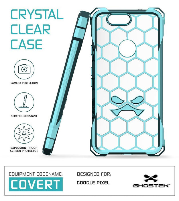 Google Pixel Case, Ghostek® Covert Teal, Premium Impact Protective Armor | Lifetime Warranty Exchange (Color in image: gold)