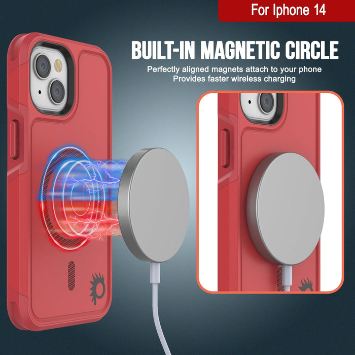 For Iphone 14 Built-in MAGNETIC CIRCLE Perfectly aligned magnets attach to your phone Provides faster wireless charging (Color in image: Yellow)
