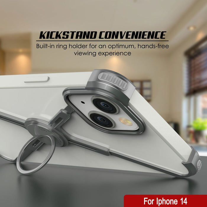 Capa de proteção Punkcase iPhone 14 [Série Backbone] Ultra Fina em Alumínio Minimalista X-Frame para iPhone 14 (2022) (6.1