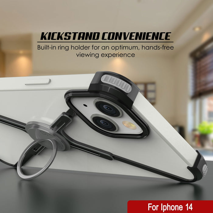 Capa Punkcase iPhone 14 para Bumber [Série Backbone] Ultra Slim Minimalista em Metal de Alumínio X-Frame para iPhone 14 (2022) (6.1