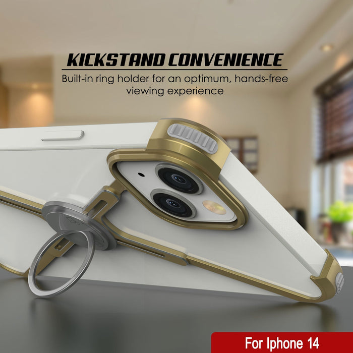 Capa Punkcase para iPhone 14 Bumper [Série Backbone] Ultraleve e Minimalista, em Metal de Alumínio X-Frame, para iPhone 14 (2022) (6.1