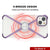 Capa de proteção Punkcase para iPhone 14 [Série Backbone] Ultra Slim Minimalist em Metal de Alumínio X-Frame Cobertura para iPhone 14 (2022) (6.1") [Roxo]