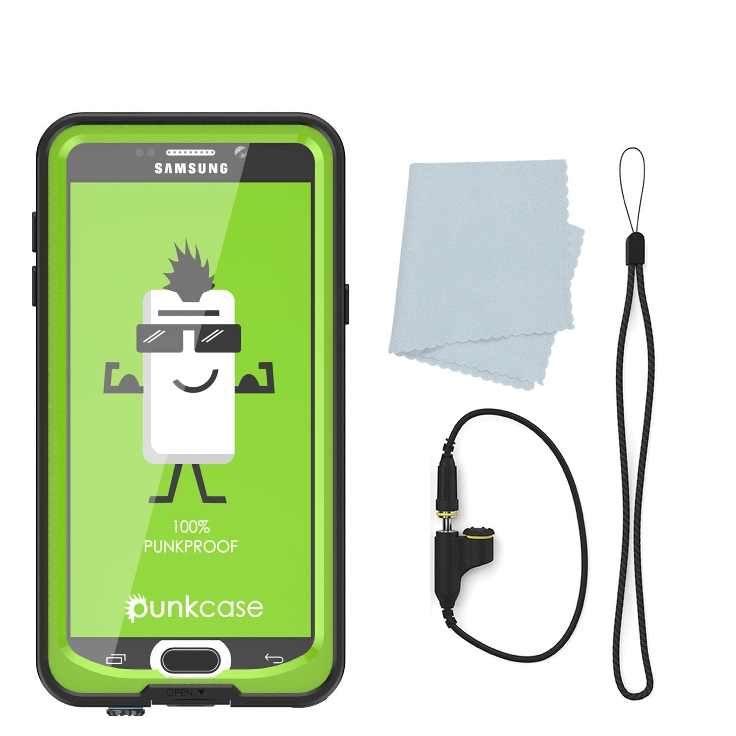 Galaxy Note 5 Waterproof Case, Punkcase StudStar Light Green Shock/Dirt Proof | Lifetime Warranty (Color in image: red)