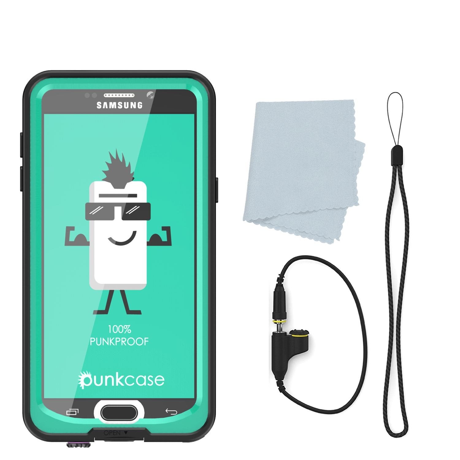 Galaxy Note 5 Waterproof Case, Punkcase StudStar Teal Shock/Dirt/Snow Proof | Lifetime Warranty (Color in image: purple)