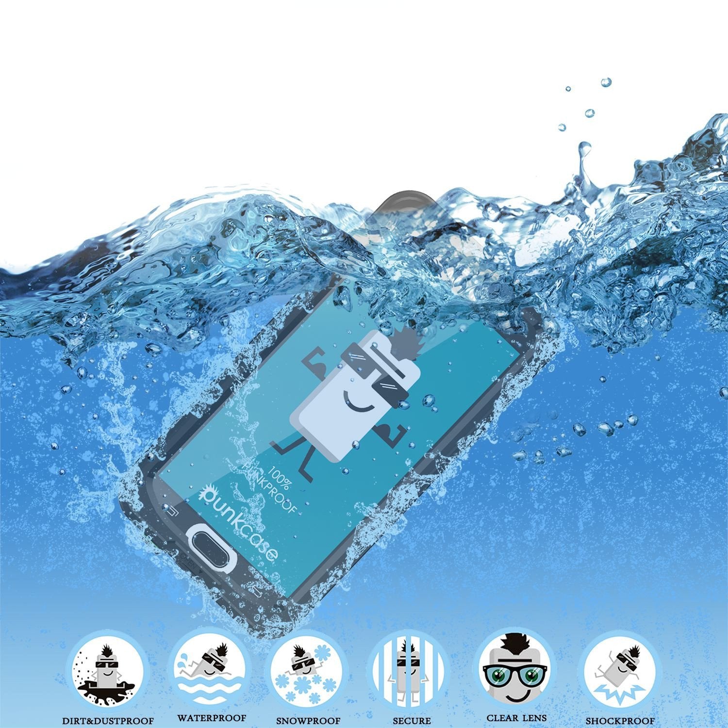 Galaxy Note 5 Waterproof Case, Punkcase StudStar Black Shock/Dirt/Snow Proof | Lifetime Warranty (Color in image: purple)