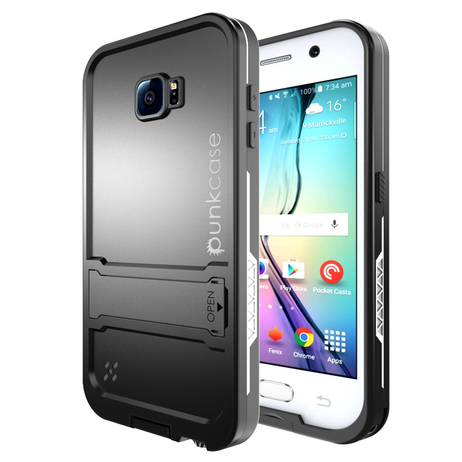 Capa impermeável para Galaxy S6, Punkcase SpikeStar Branco à Prova d'Água/Choque/Sujeira/Neve | Garantia vitalícia