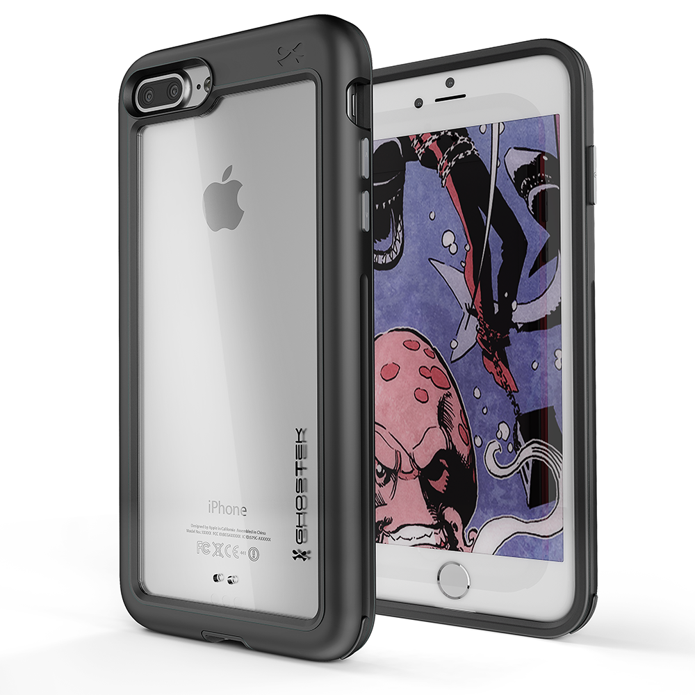 Capa à prova d'água iPhone 8+ Plus, Série Ghostek® Atomic | À prova de choque | À prova de sujeira | À prova de neve | [PRETO]