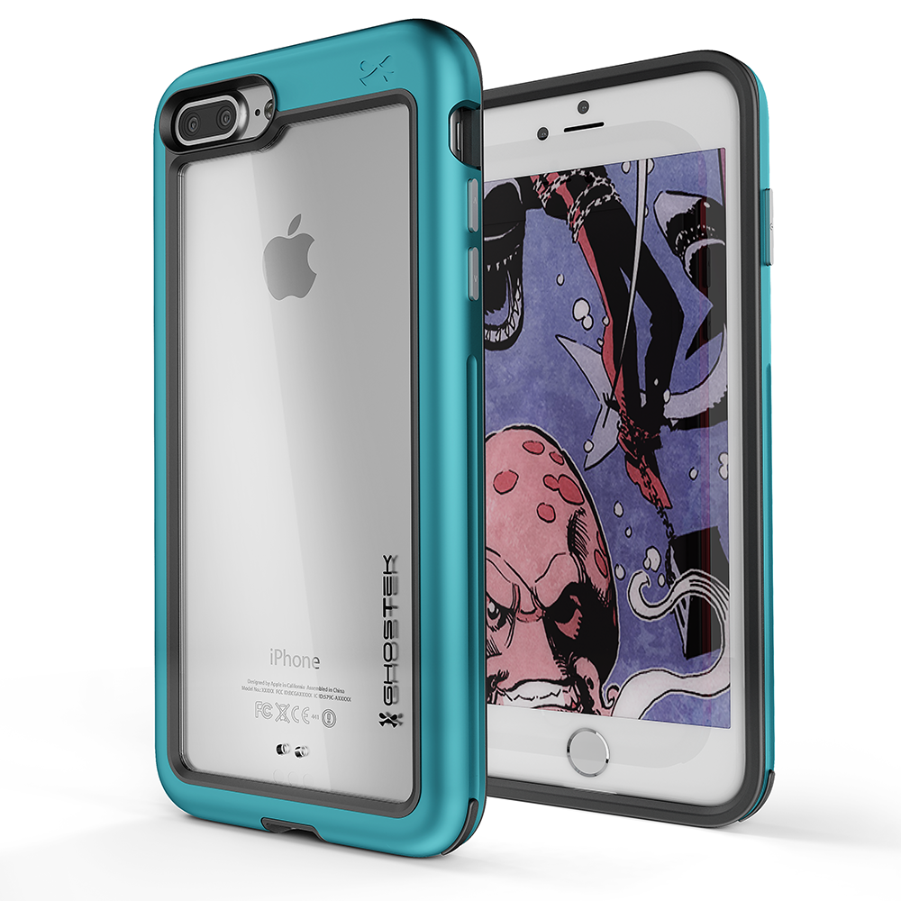 Capa à prova d'água para iPhone 8 Plus, série Ghostek Atomic | À prova de choque | À prova de sujeira | À prova de neve | Ajuste ultra | [AZUL]