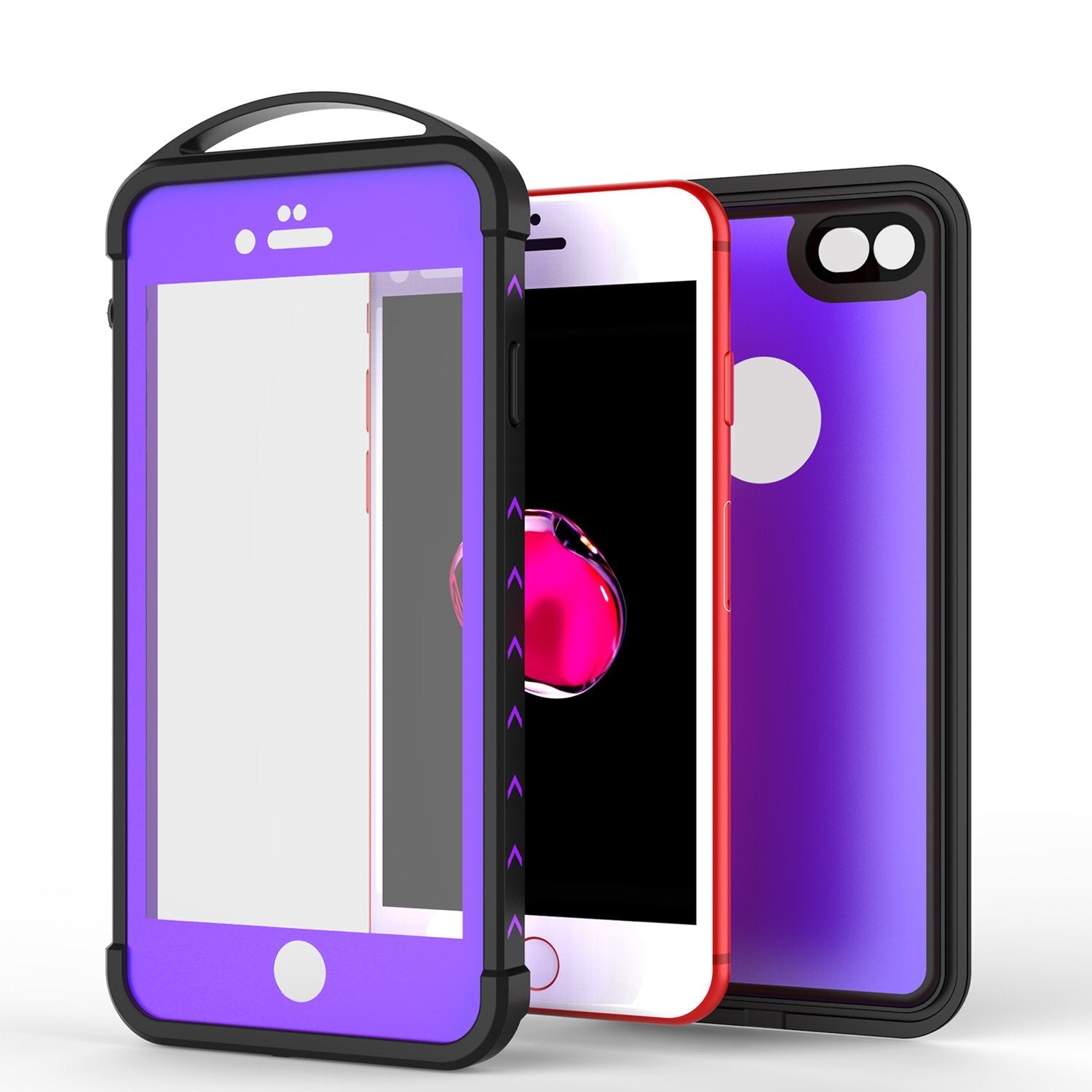 iPhone 7 Waterproof Case, Punkcase ALPINE Series, Purple | Heavy Duty Armor Cover (Color in image: teal)