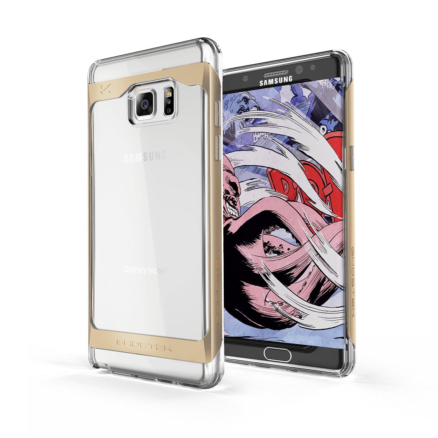 Capa Galaxy Note 7, Ghostek® Cloak 2.0 Dourado c/ Protetor de Tela à Prova de Explosões | Estrutura de Alumínio