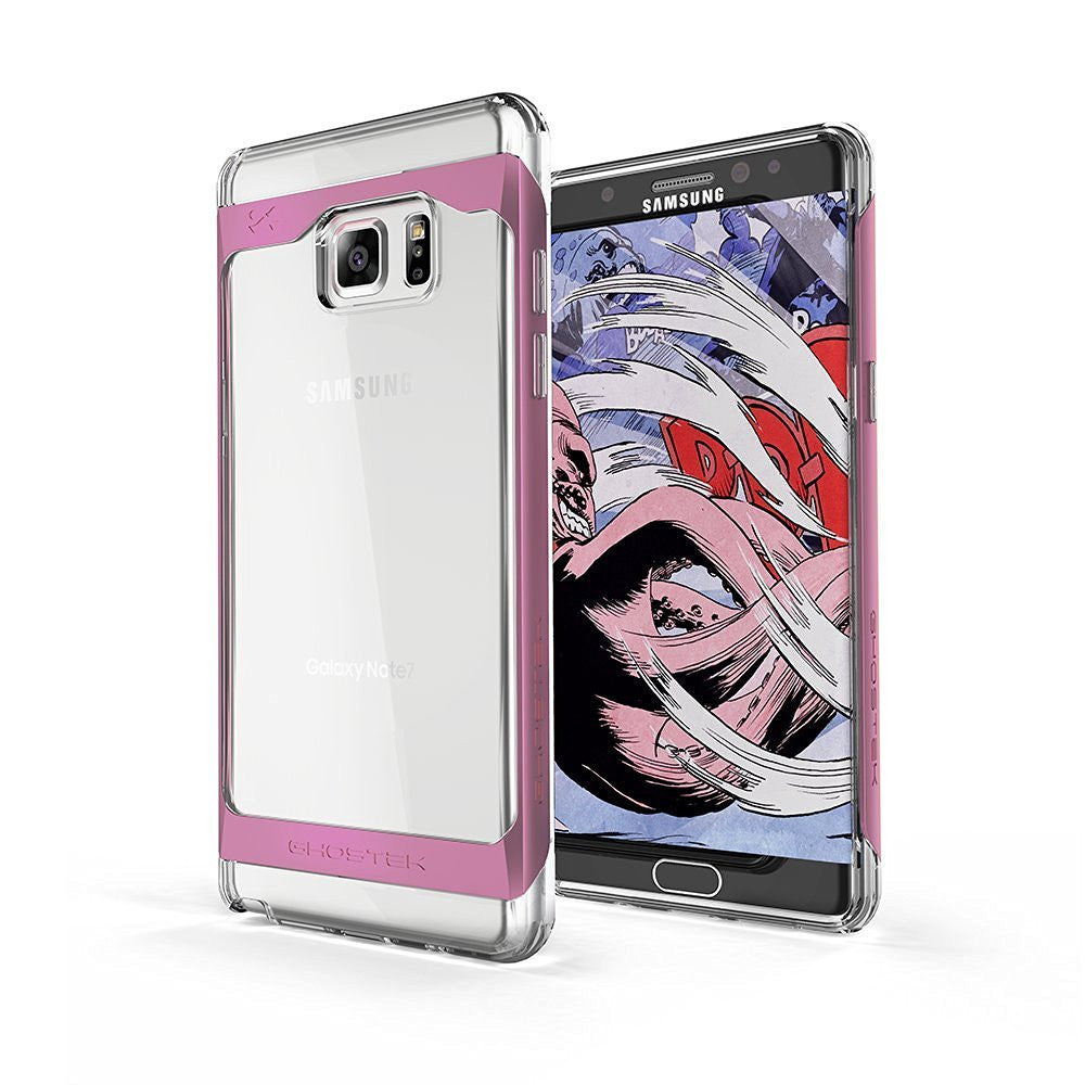 Capa Galaxy Note 7, Ghostek Pink 2.0 Pink Series com Protetor de Tela à Prova de Explosões | Estrutura de Alumínio