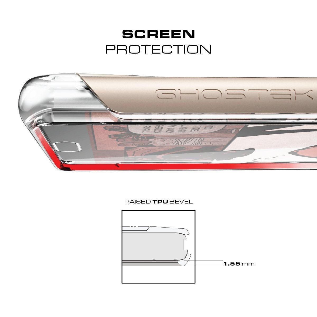 Galaxy Note 7 Case, Ghostek® 2.0 Silver Series w/ Explosion-Proof Screen Protector | Aluminum Frame (Color in image: Black)
