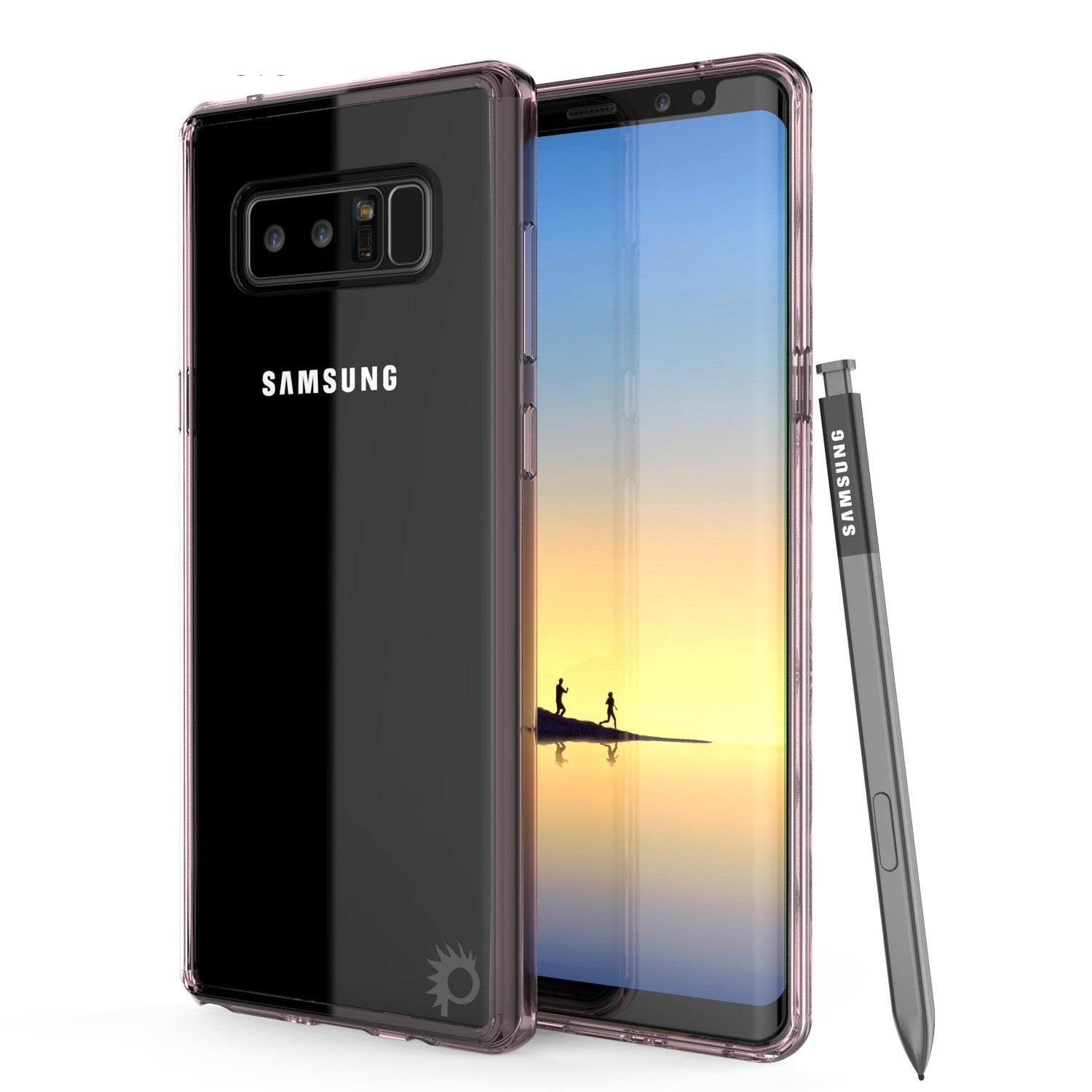 Capa Galaxy Note 8, PUNKcase [Série LUCID 2.0] [Ajuste Slim] Capa de Armadura com Sistema Anti-choque Integrado e Protetor de Tela [Rosa Cristal]