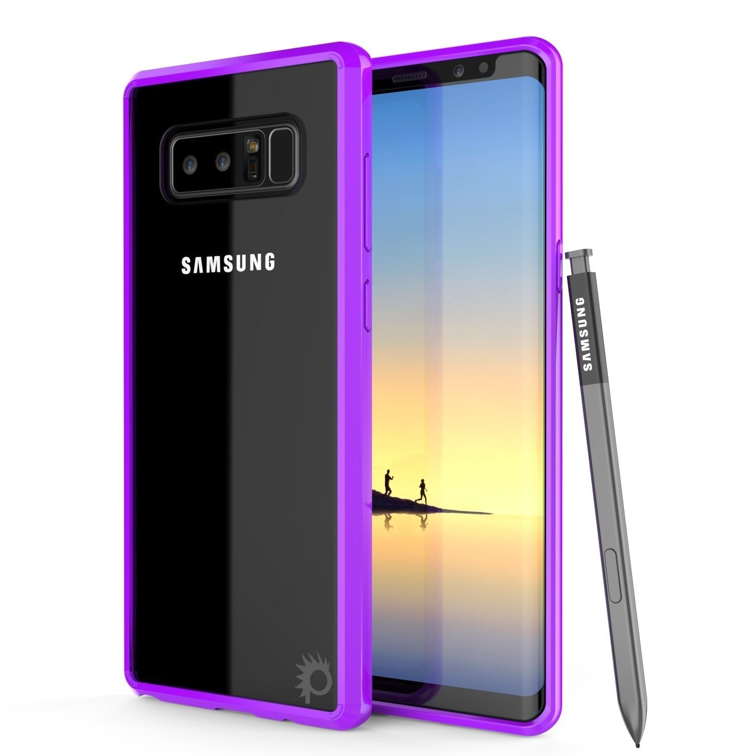 Capa Galaxy Note 8, PUNKcase [Série LUCID 2.0] [Ajuste Slim] Capa de Armadura com Sistema Anti-Choque Integrado e Protetor de Tela [Roxo]