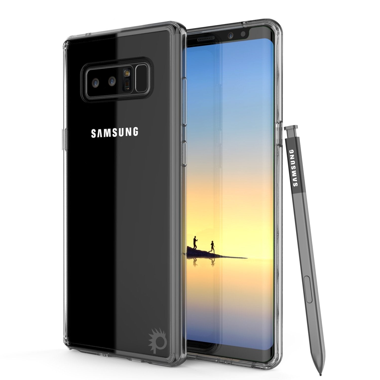 Capa Galaxy Note 8, PUNKcase [Série LUCID 2.0] [Ajuste Slim] Capa de Armadura com Sistema Anti-Choque Integrado e Protetor de Tela [Transparente]