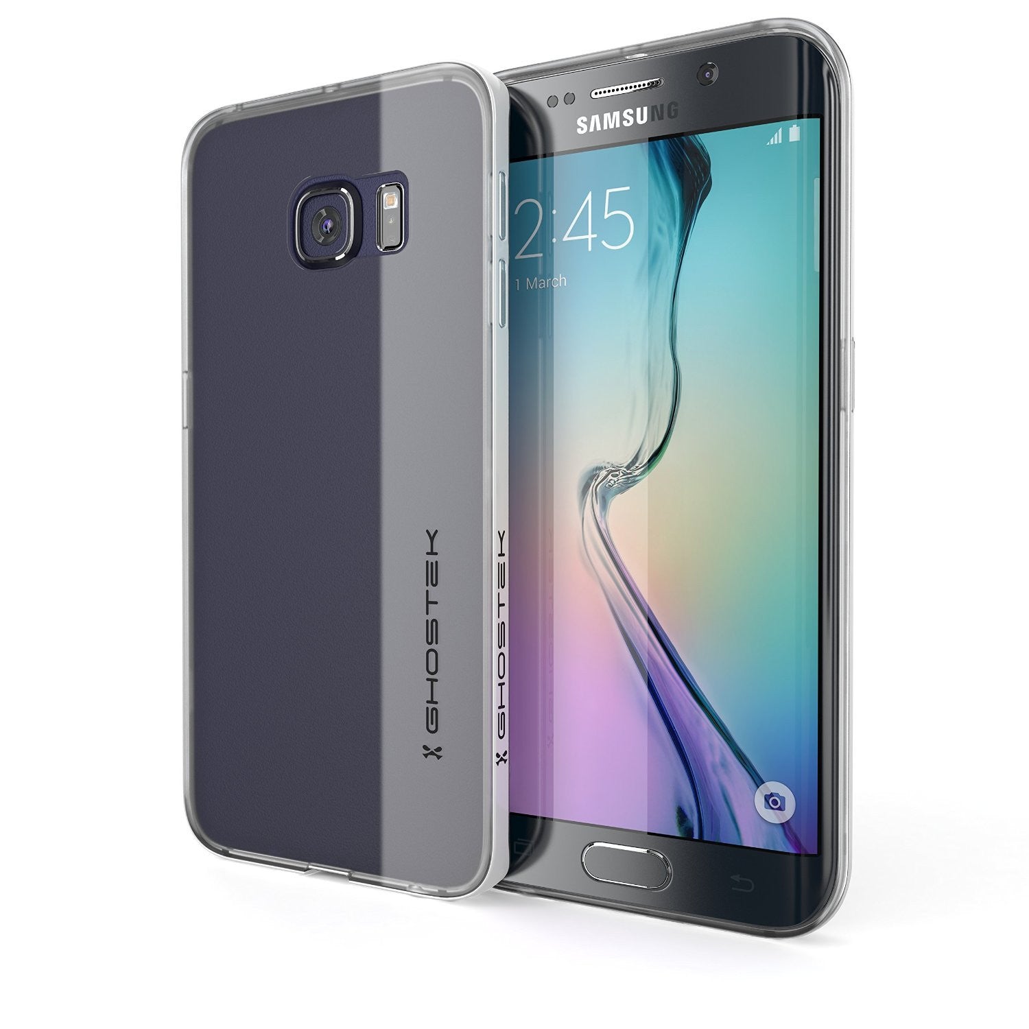 Capa Galaxy S6 Edge, Série Ghostek White Cloak Ajuste Híbrido de Armadura de Impacto Fino | Garantia Vitalícia