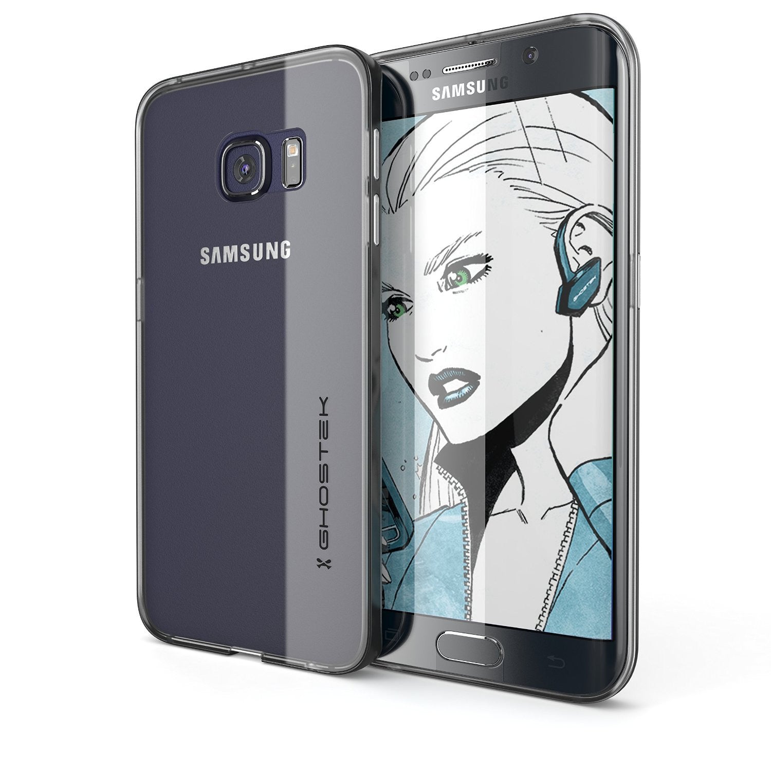 Capa Galaxy S6 Edge+ Plus, Série Ghostek Back Cloak Slim Hibrida de Impacto de Armadura | Garantia Vitalícia