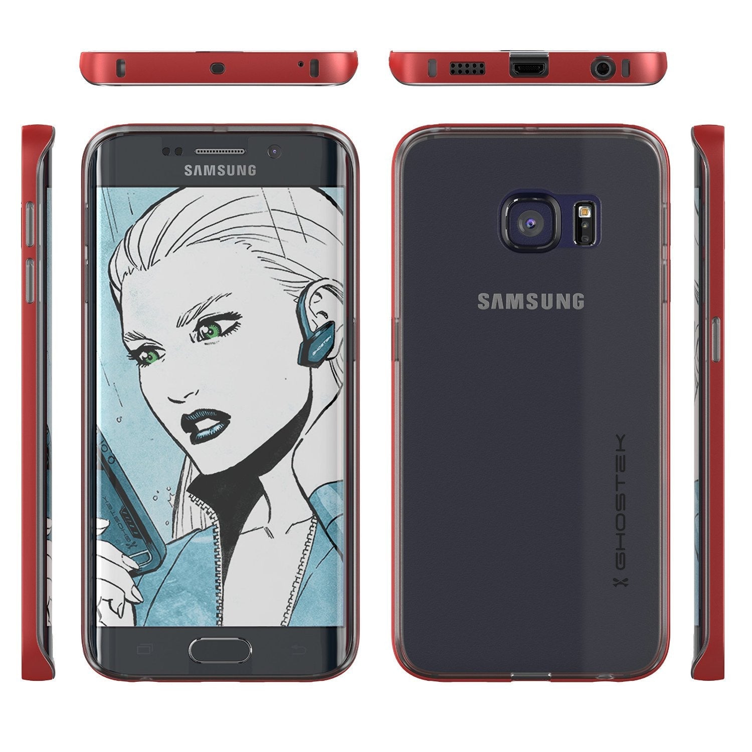 Galaxy S6 Edge+ Plus Case, Ghostek Red Cloak Series Slim Hybrid Impact Armor | Lifetime Warranty (Color in image: gold)