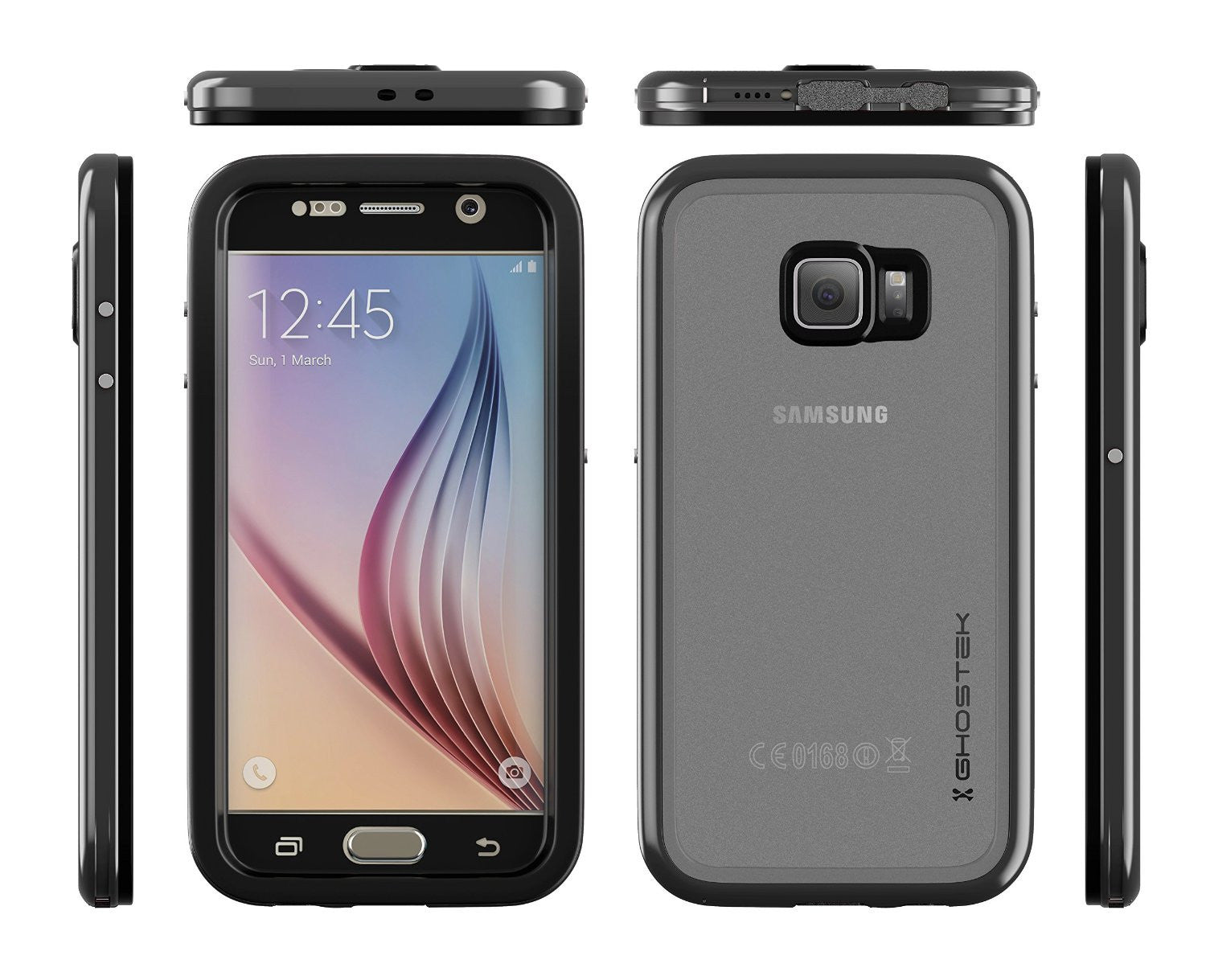 Galaxy S6 Waterproof Case, Ghostek Atomic 2.0 Black  Water/Shock/Dirt/Snow Proof | Lifetime Warranty (Color in image: Gold)
