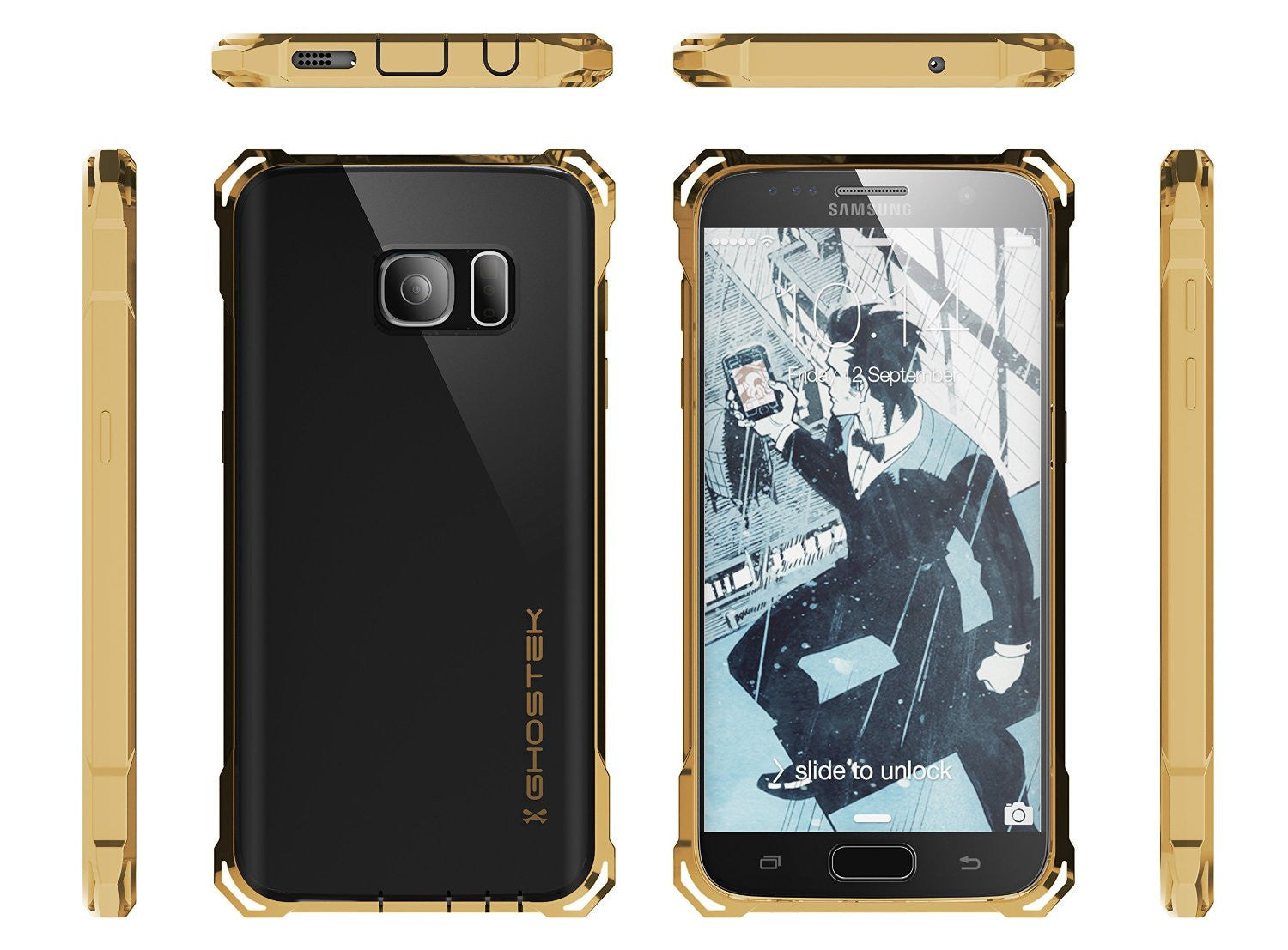 Galaxy S7 Case, Ghostek® Covert Gold Series Premium Impact Cover | Lifetime Warranty Exchange (Color in image: Dark Grey)