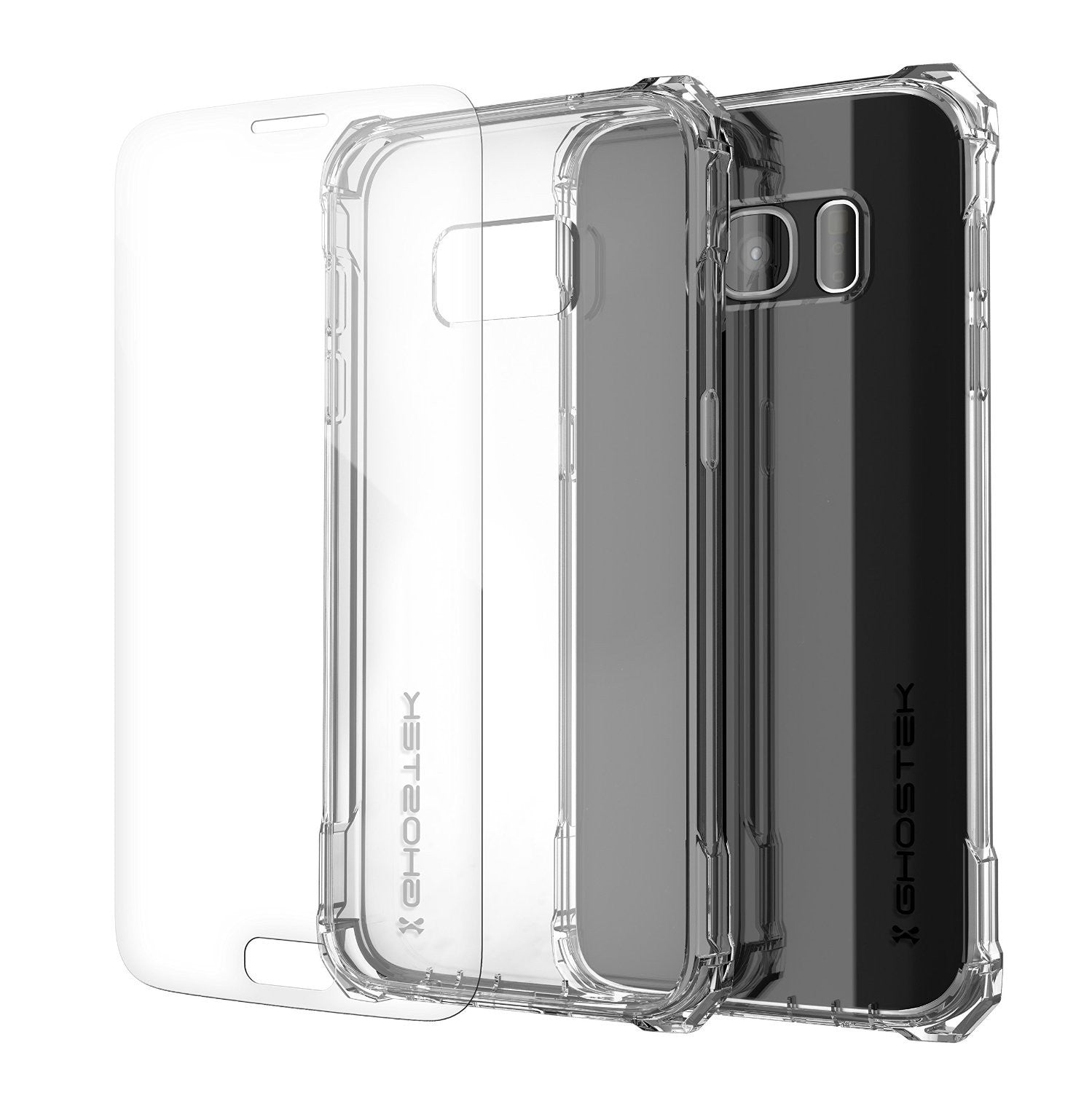 Capa Galaxy S7, Ghostek® Série Covert Clear com Protetor de Tela de Impacto Premium | Garantia