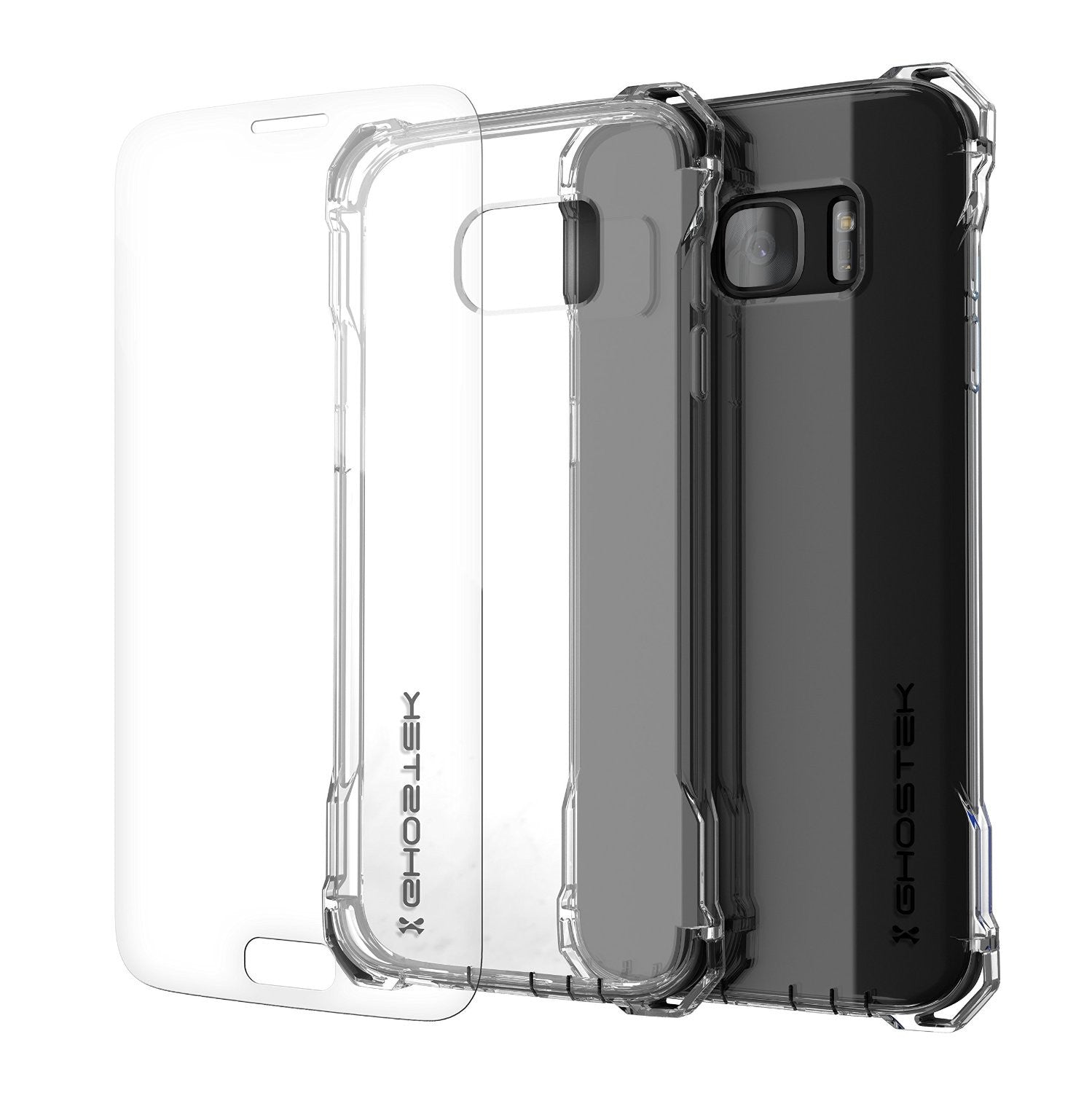 Capa para S7 Edge, Ghostek® Covert Clear Capa de impacto Premium com Protetor de Tela | Garantia Vitalícia