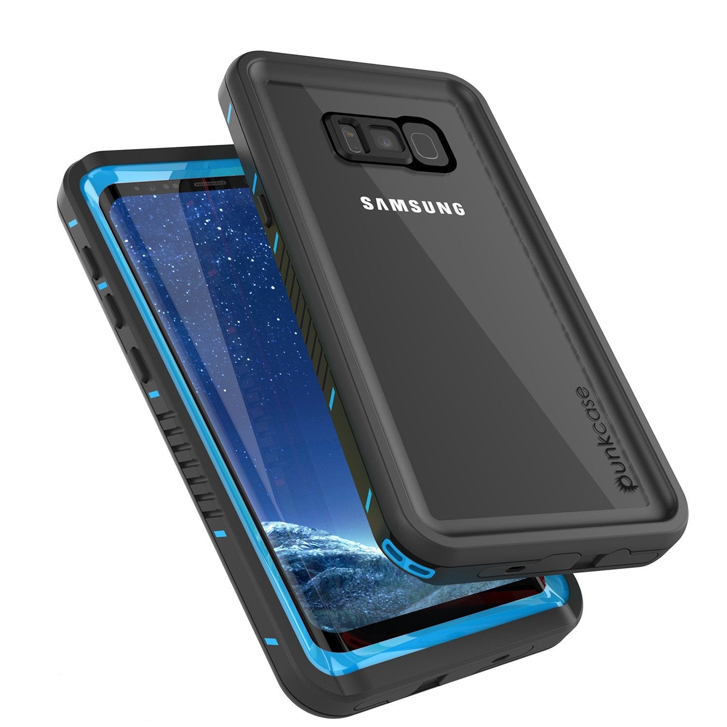 Galaxy S8 Waterproof Case, Punkcase [Extreme Series] [Slim Fit] [IP68 Certified] [Shockproof] [Snowproof] [Dirproof] Armor Cover [Light Blue] (Color in image: Teal)