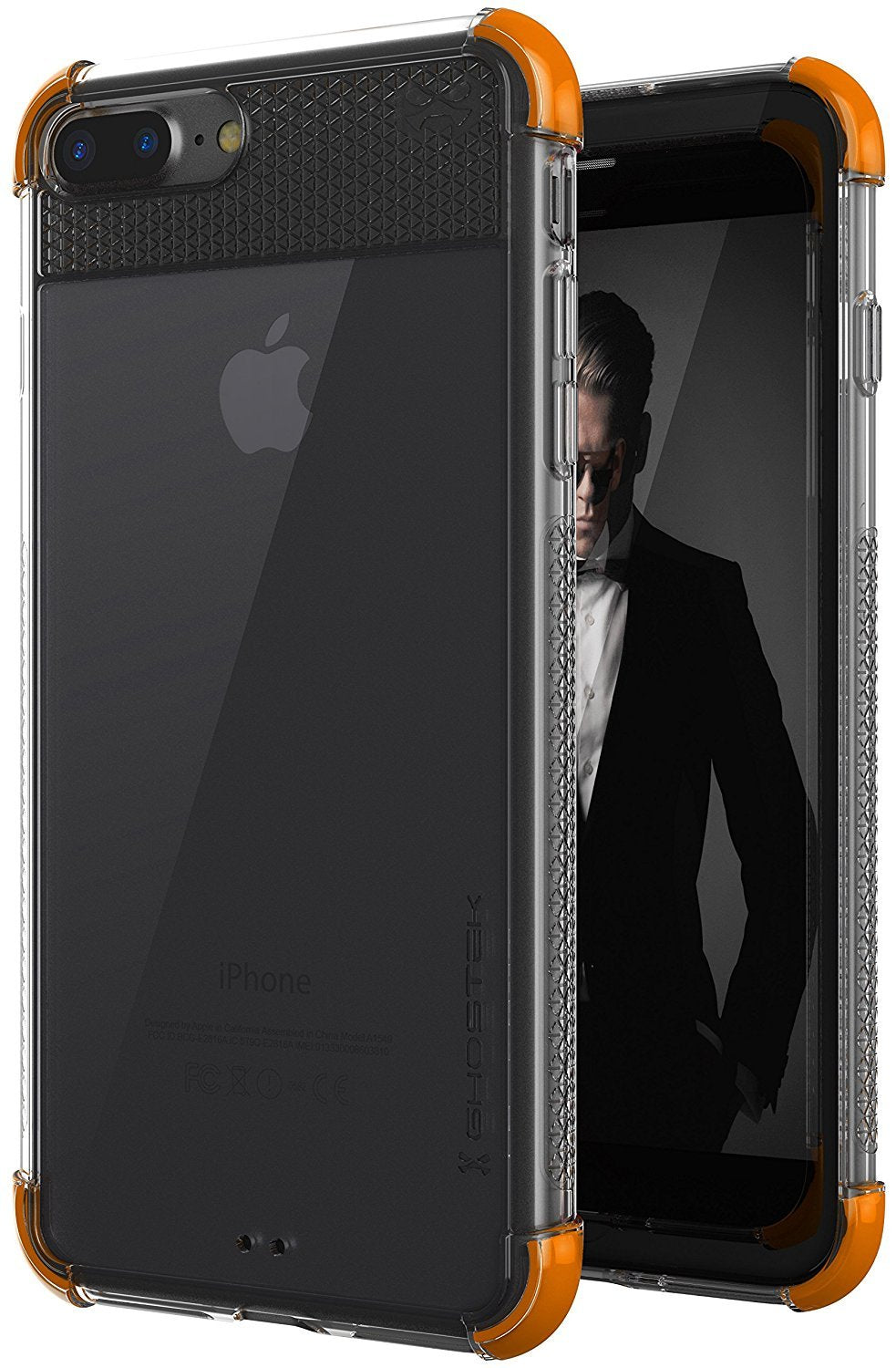 Capa para iPhone 7+ Plus, Série Ghostek Covert 2 para Capa Protetora iPhone 7+ Plus [Laranja]