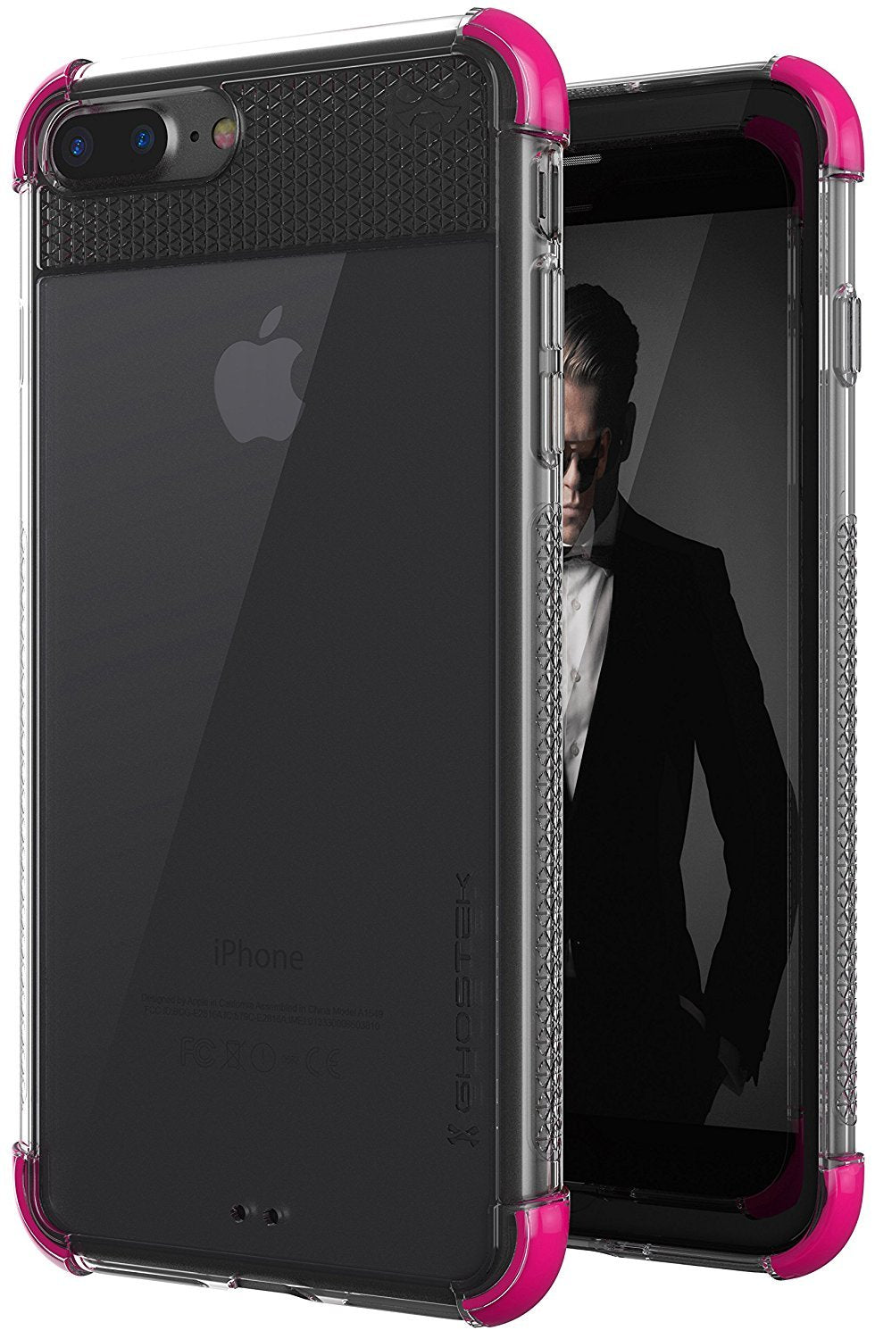 Capa iPhone 7+ Plus, Série Ghostek Covert 2 para Capa Protetora iPhone 7+ Plus [Cor-de-rosa]