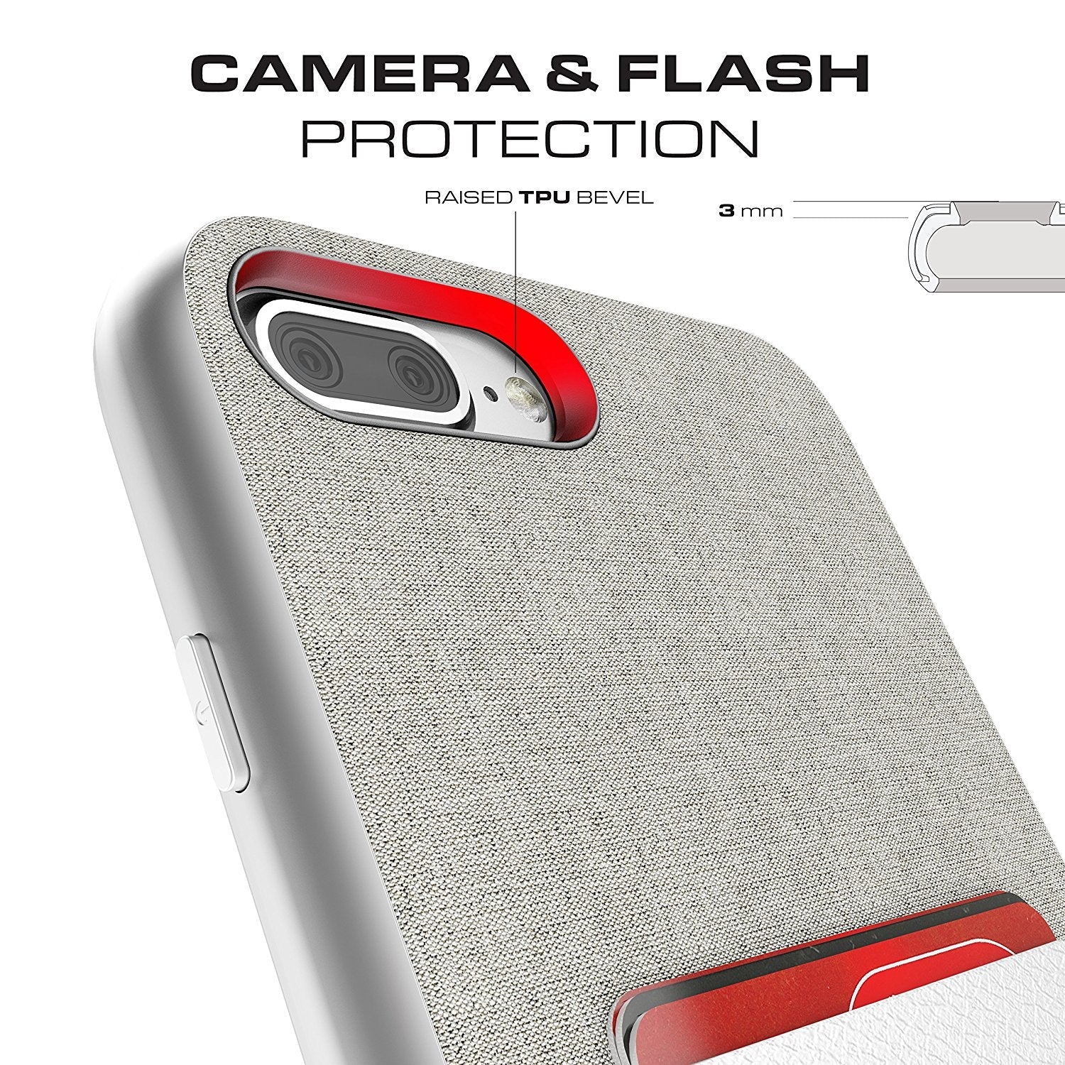 Ghostek Exec2 iPhone 7 Plus / 8 Plus Wallet Case Military Grade Standard Drop Tested | Black