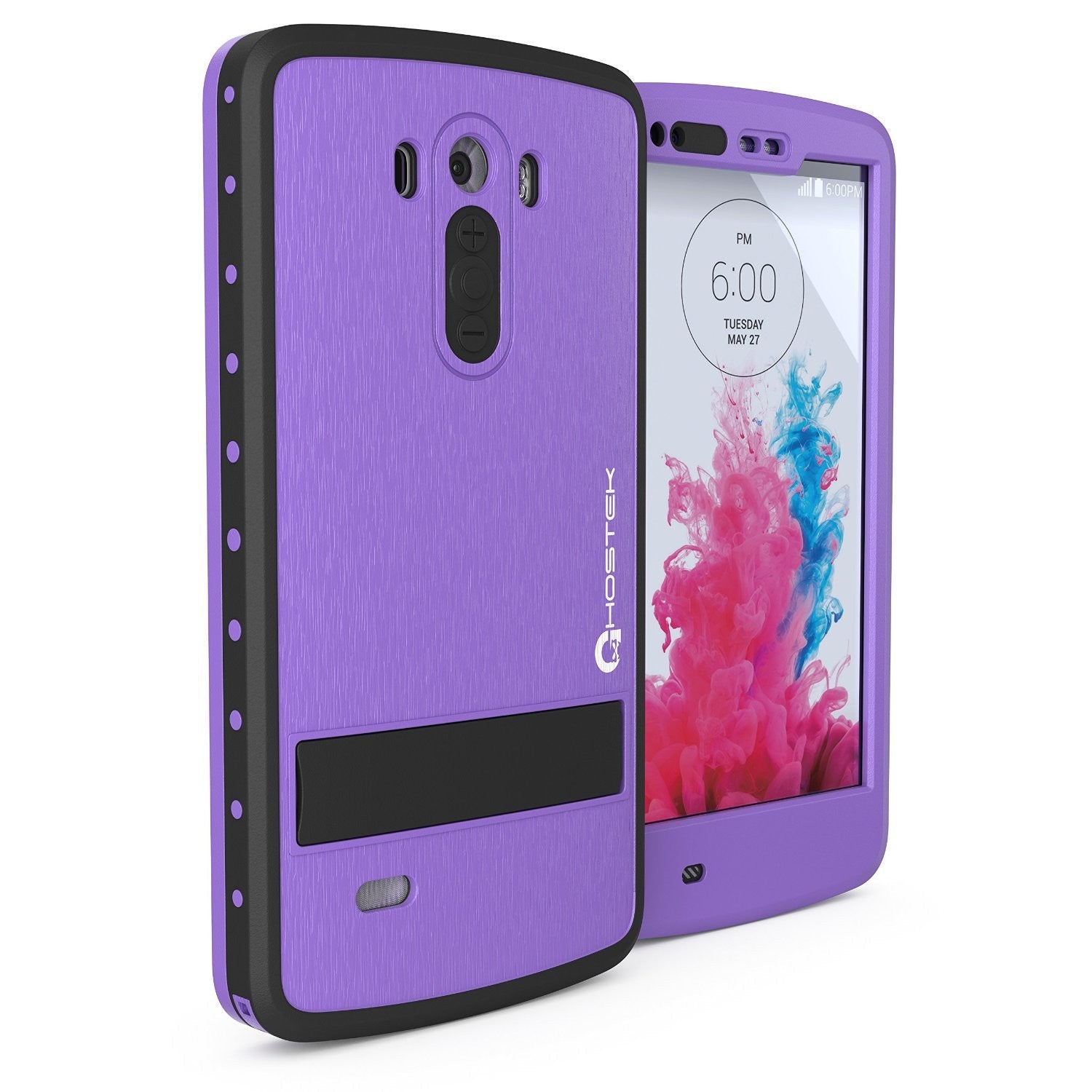 Capa à prova d'água para LG G3, Ghostek Atomic PURPLE com Protetor de Tela Anexado. Ajuste fino para LG G3