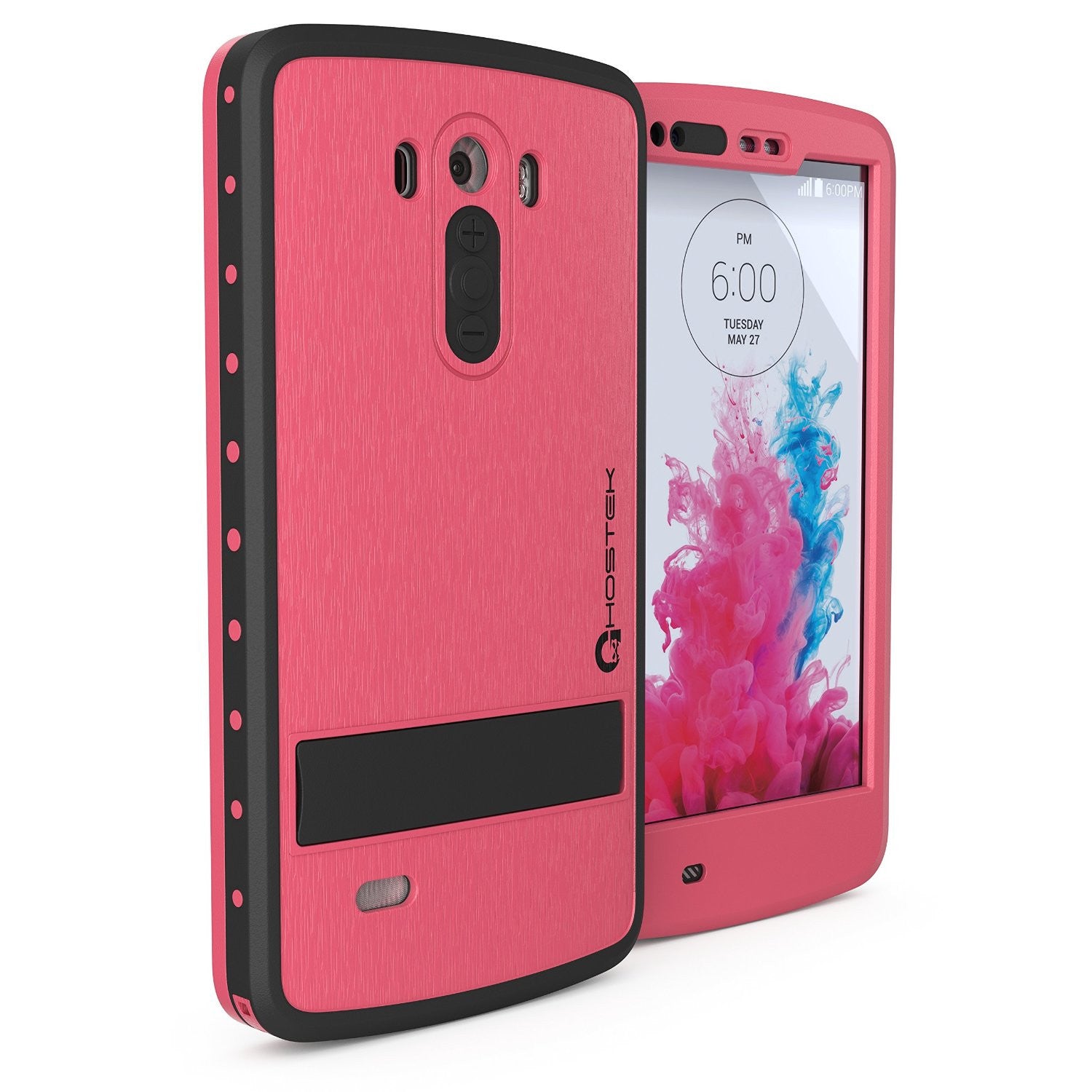 Capa à Prova de Água LG G3, Ghostek Atomic Rosa com Protetor de Tela Fino Ajustado para LG G3