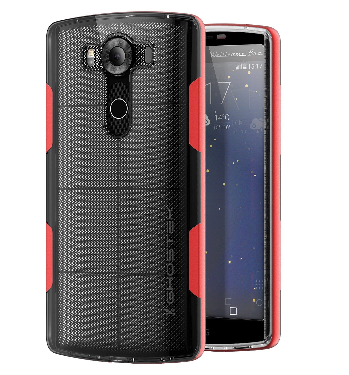 Capa LG V10, Ghostek® Cloak Vermelha Capa Híbrida Fina de Proteção de Impacto | Troca de Garantia Vitalícia