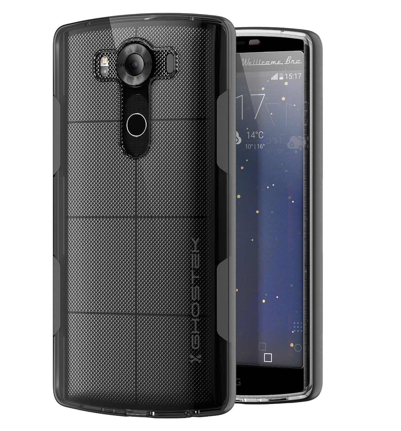 Capa LG V10, Ghostek® Cloak Preto Capa Híbrida Fina de Impacto | Troca de Garantia Vitalícia