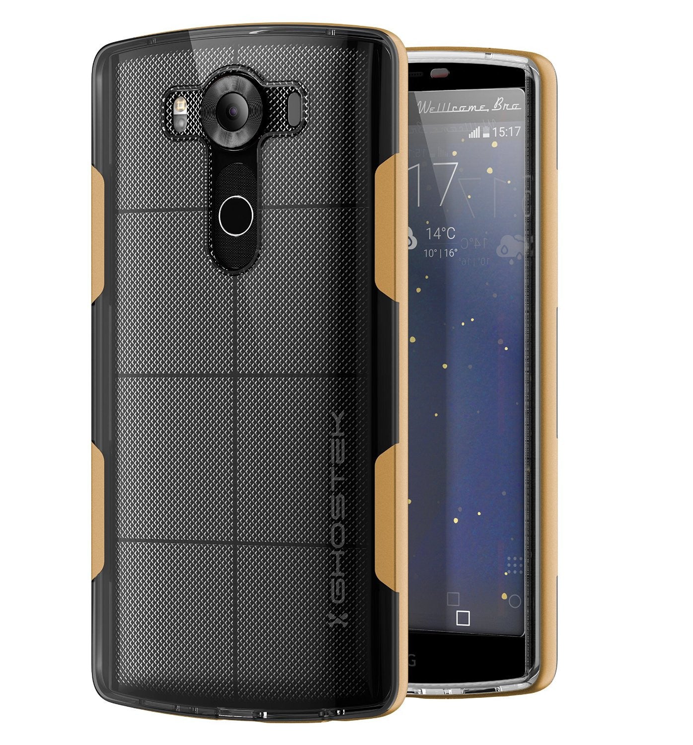 Capa LG V10, Ghostek® Cloak Ouro Capa de Armadura Híbrida Fina de Impacto | Troca com Garantia Vitalícia