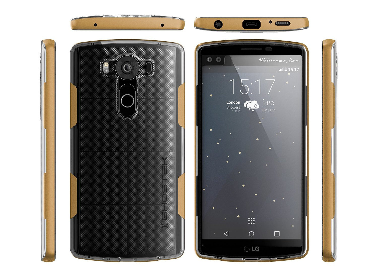 LG V10 Case, Ghostek® Cloak Gold Slim Hybrid Impact Armor Cover | Lifetime Warranty Exchange (Color in image: red)