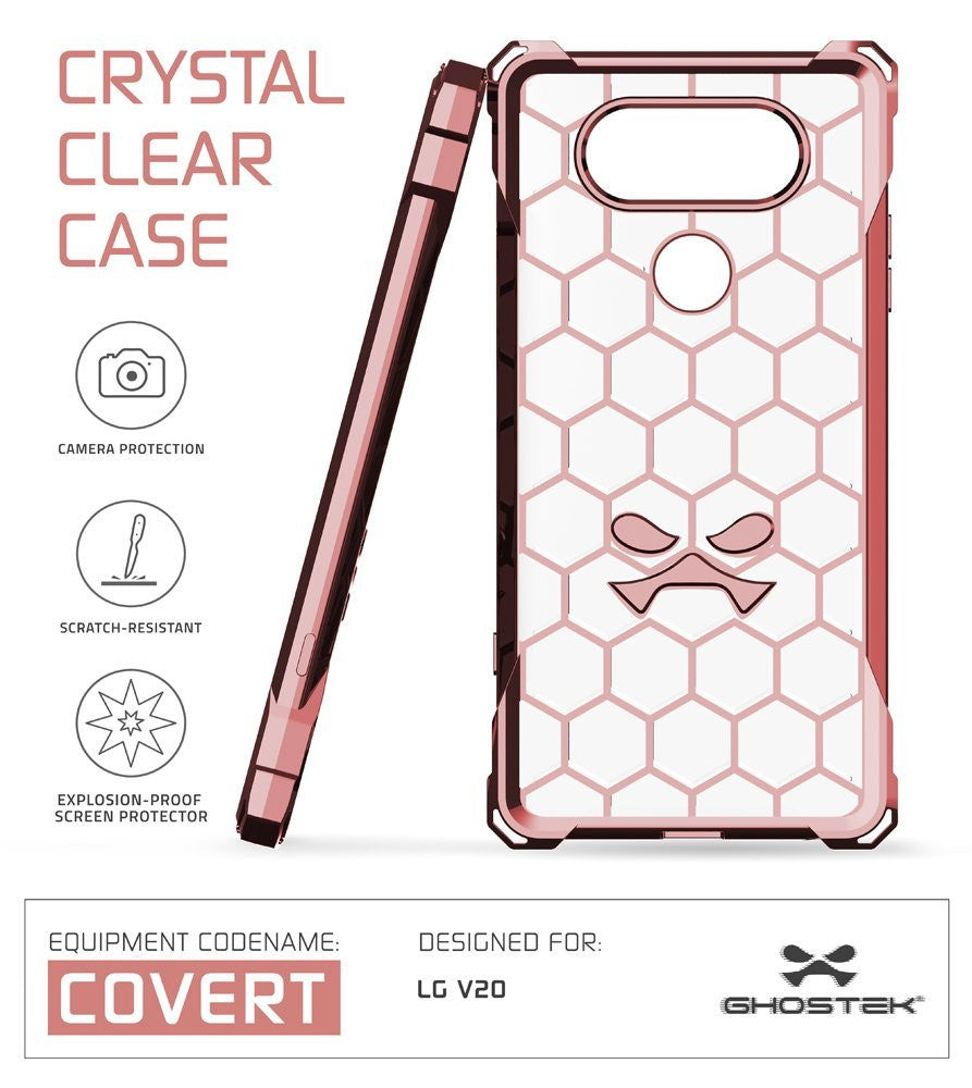 LG v20 Case, Ghostek® Covert Peach, Premium Impact Protective Armor | Lifetime Warranty Exchange (Color in image: gold)