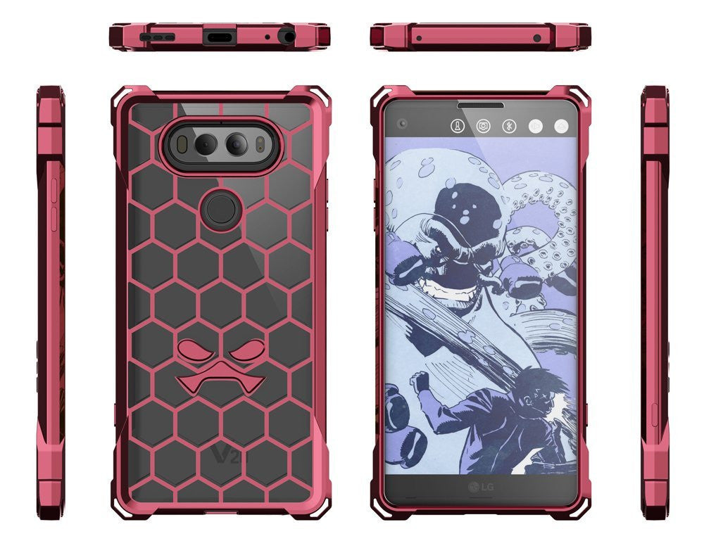 LG v20 Case, Ghostek® Covert Rose Pink, Premium Impact Protective Armor | Warranty (Color in image: gold)