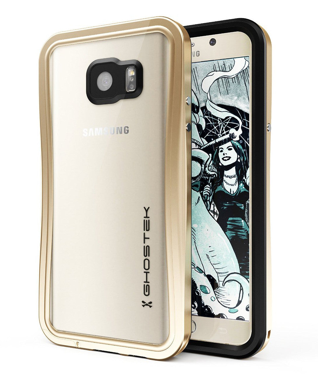 Capa à prova d'água para Note 5, Ghostek® Atomic 2.0 Series Gold para Samsung Galaxy Note 5 | Moldura de alumínio