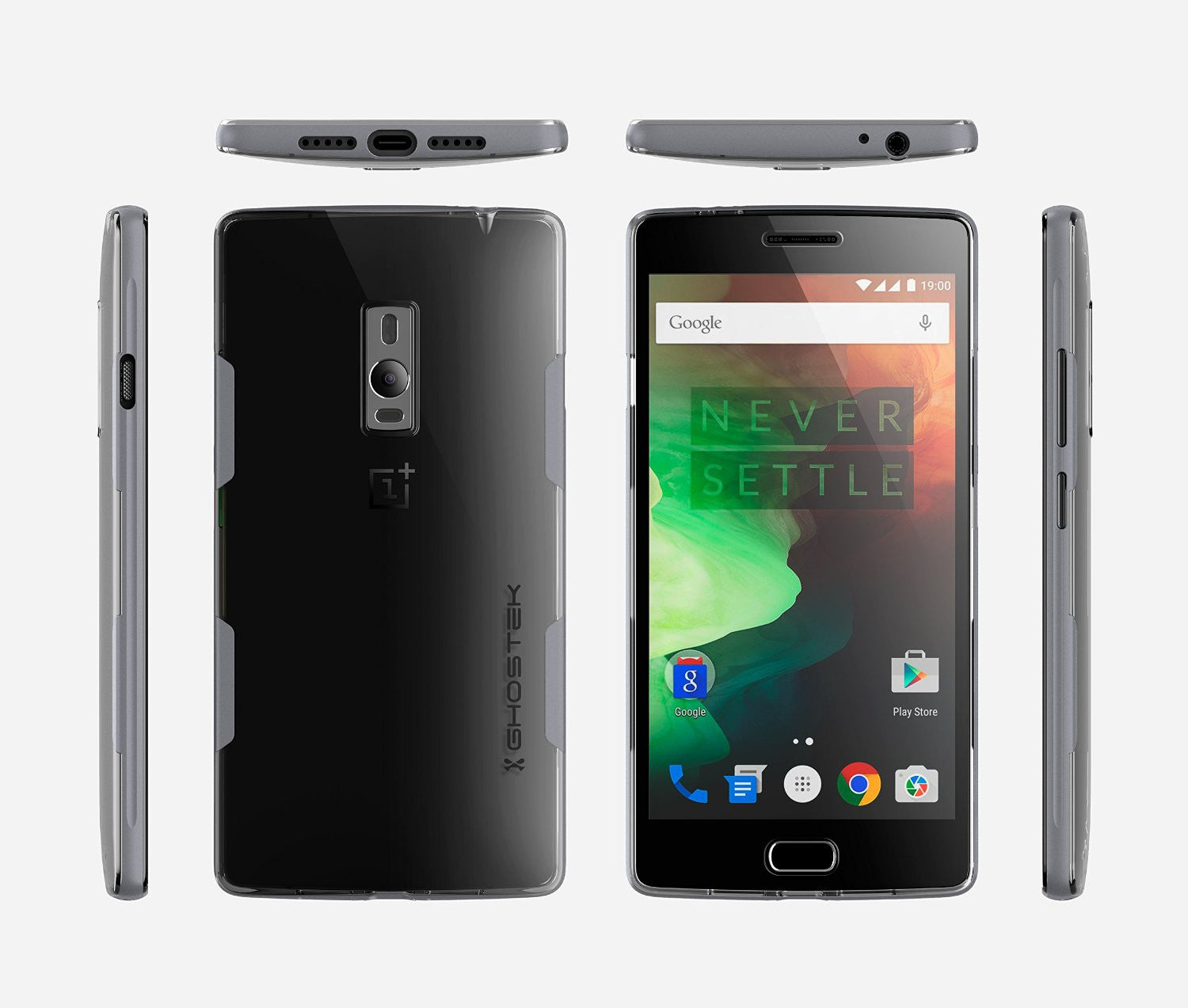 OnePlus 2 Case, Ghostek® Cloak Silver Series for OnePlus 2 Slim Hybrid | Lifetime Warranty Exchange (Color in image: red)