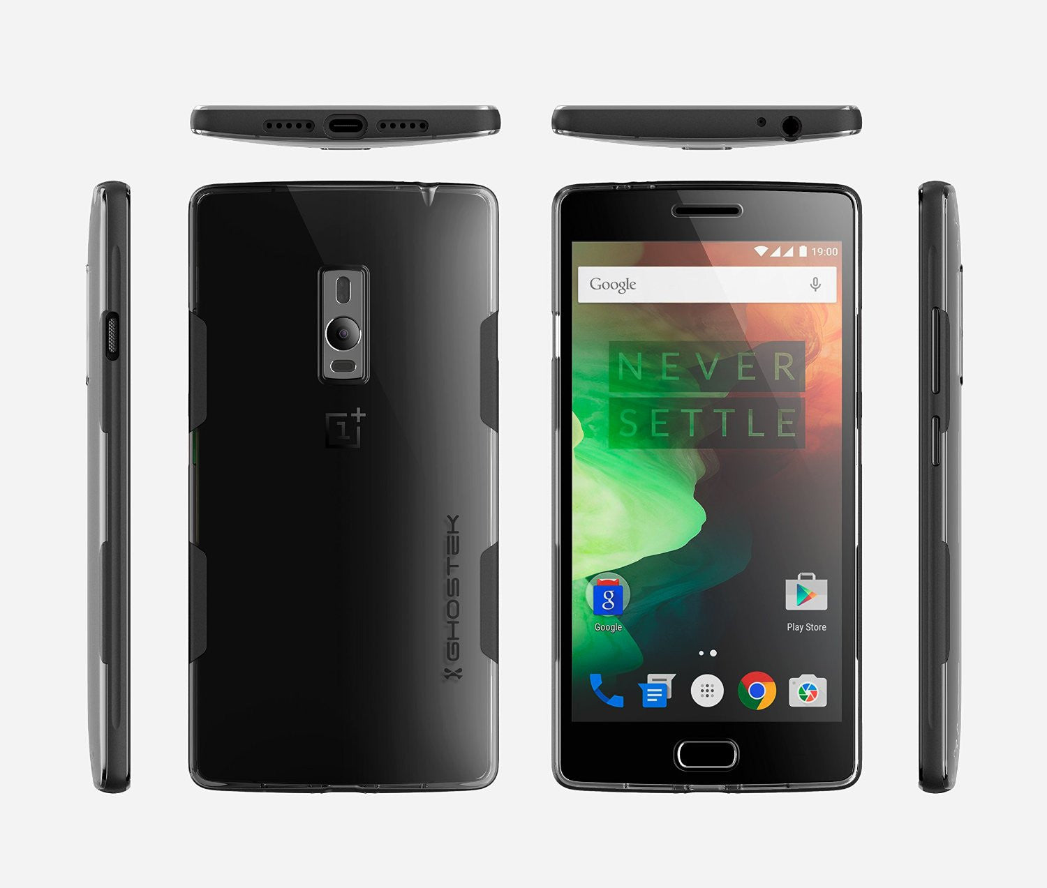 OnePlus 2 Case, Ghostek® Cloak Black Series for OnePlus 2 Slim Hybrid | Lifetime Warranty Exchange (Color in image: red)