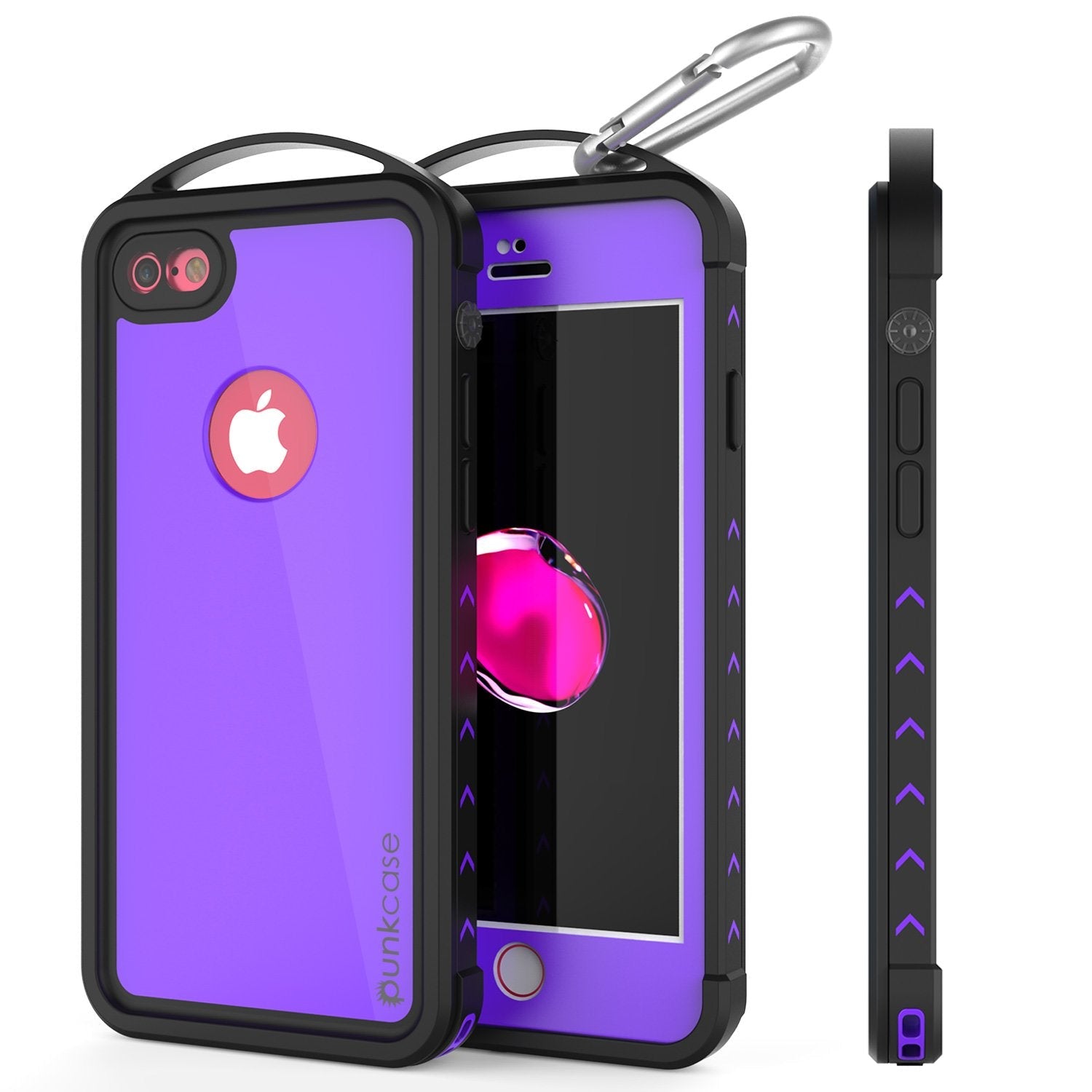 iPhone 7 Waterproof Case, Punkcase ALPINE Series, Purple | Heavy Duty Armor Cover (Color in image: purple)