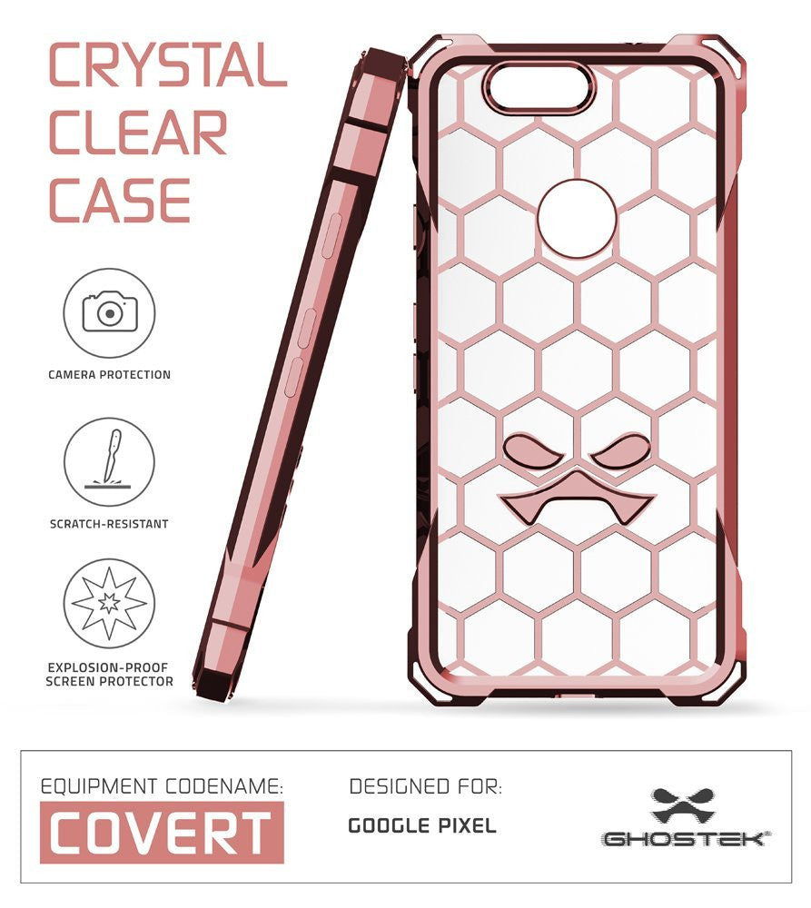 Google Pixel Case, Ghostek® Covert Peach, Premium Impact Protective Armor | Lifetime Warranty Exchange (Color in image: gold)