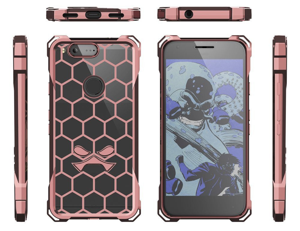 Google Pixel XL Case, Ghostek® Covert Peach, Premium Impact Protective Armor | Lifetime Warranty Exchange (Color in image: clear)
