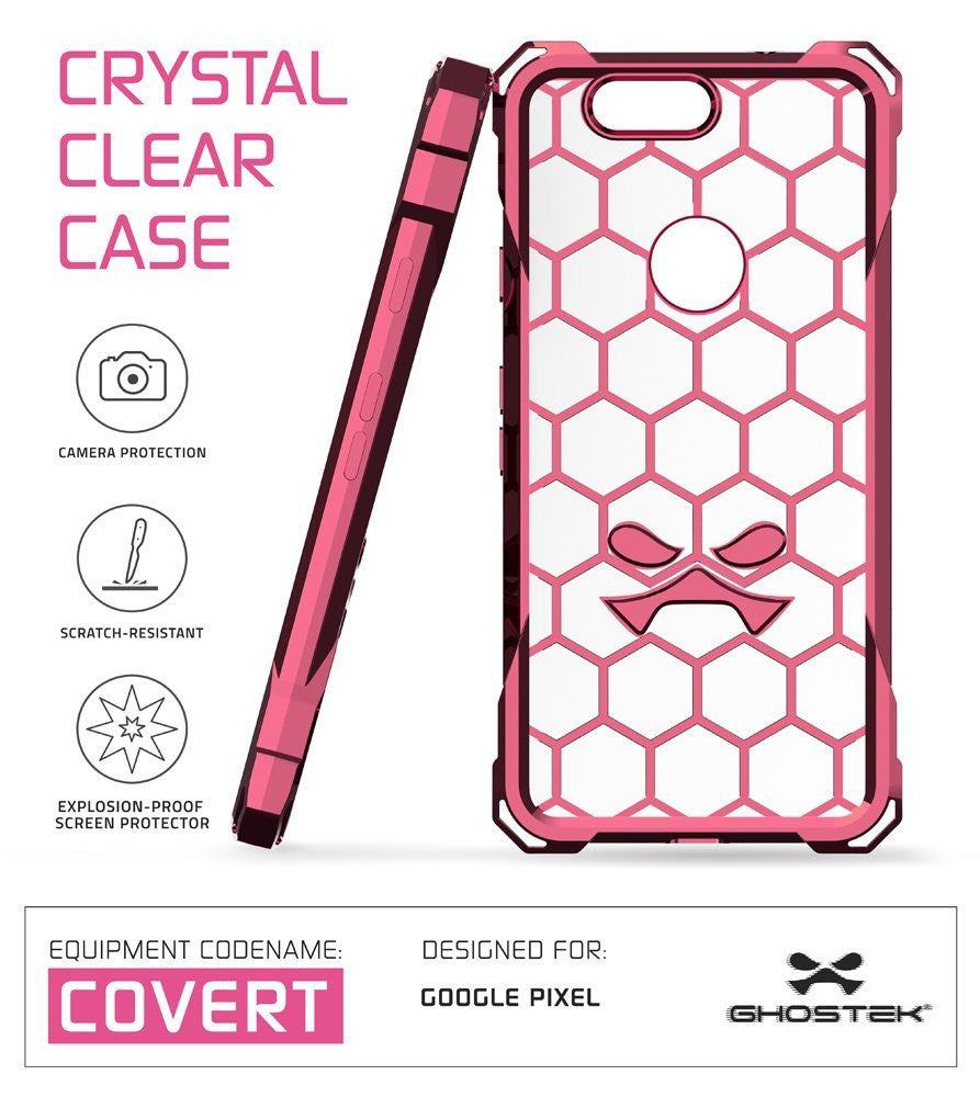 Google Pixel XL Case, Ghostek® Covert Rose Pink, Premium Impact Protective Armor | Warranty (Color in image: space grey)