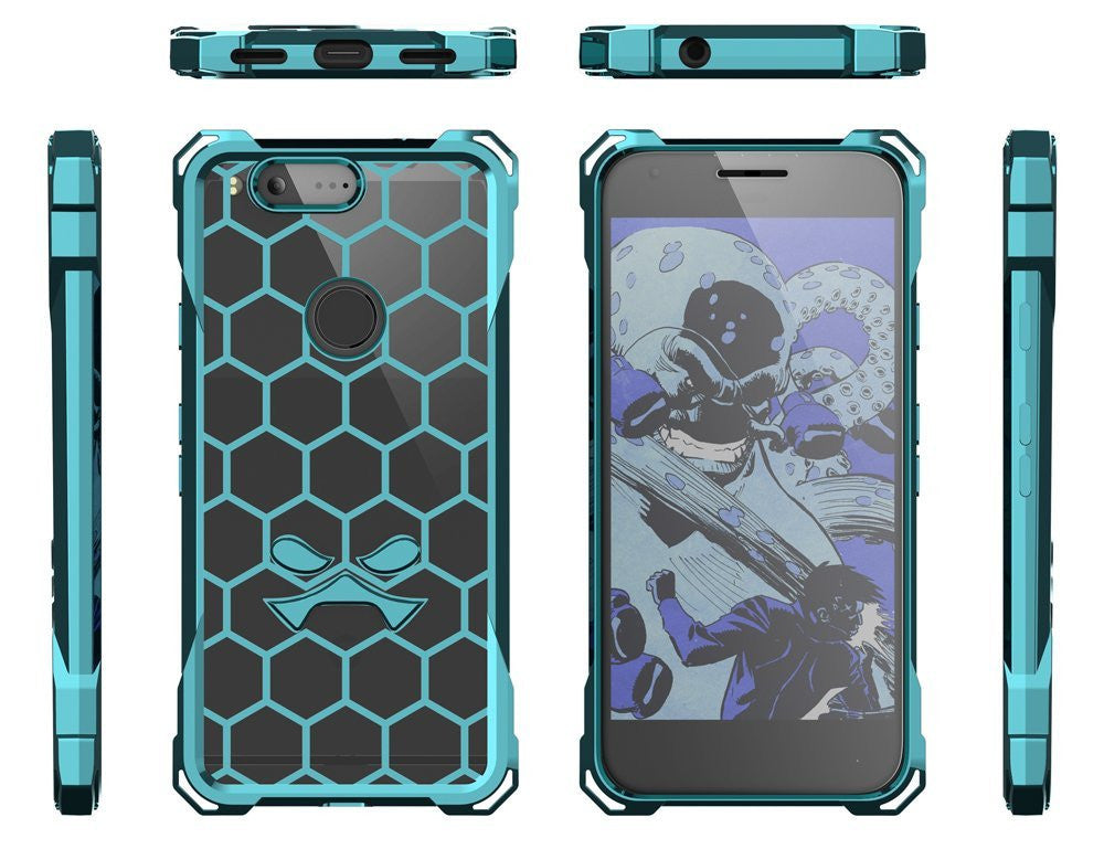 Google Pixel Case, Ghostek® Covert Teal, Premium Impact Protective Armor | Lifetime Warranty Exchange (Color in image: clear)