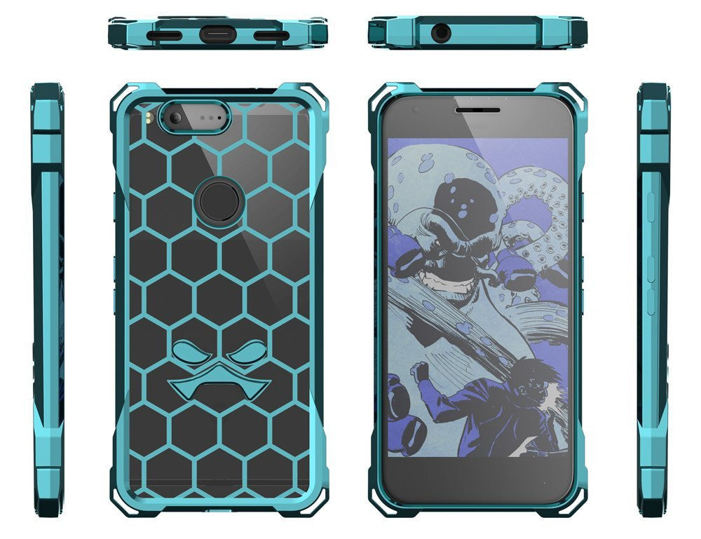 Google Pixel XL Case, Ghostek® Covert Teal, Premium Impact Protective Armor | Lifetime Warranty Exchange (Color in image: clear)