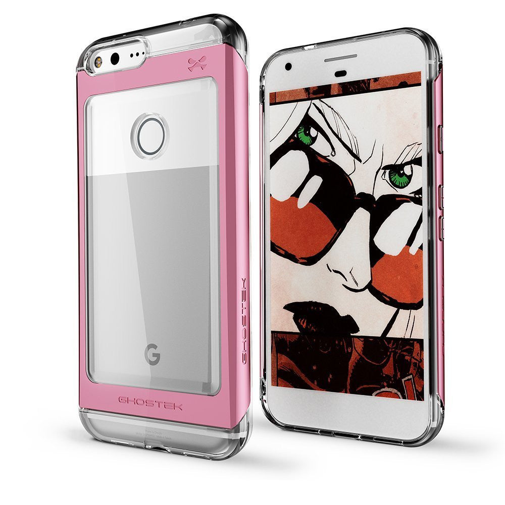 Capa Google Pixel XL, Ghostek® Cloak 2.0 Série Pink com Protetor de Tela à Prova de Explosão | Moldura de Alumínio