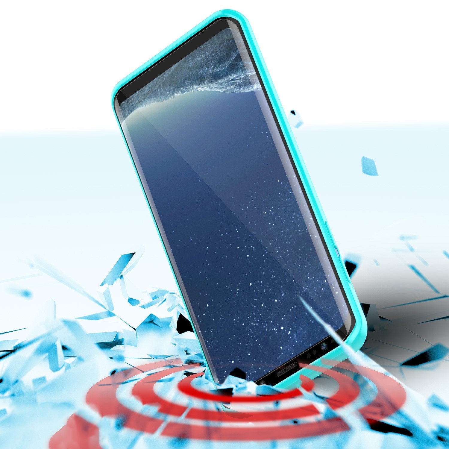 S8 Plus Case Punkcase® LUCID 2.0 Teal Series w/ PUNK SHIELD Screen Protector | Ultra Fit (Color in image: white)